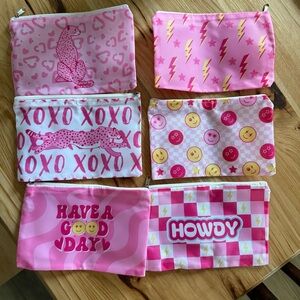 6 Makeup Zipper Pouches Howdy Cowgirl Vibe